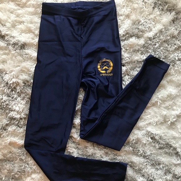 Navy Stretchy yoga leggings / pants - Picture 1 of 2